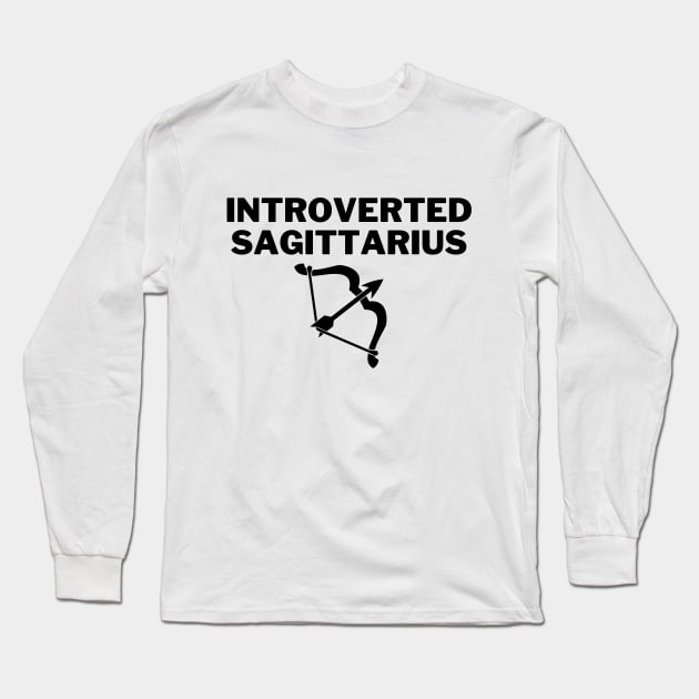 Introverted Sagittarius - Bow and Arrow Long Sleeve T-Shirt by Susy Maldonado illustrations